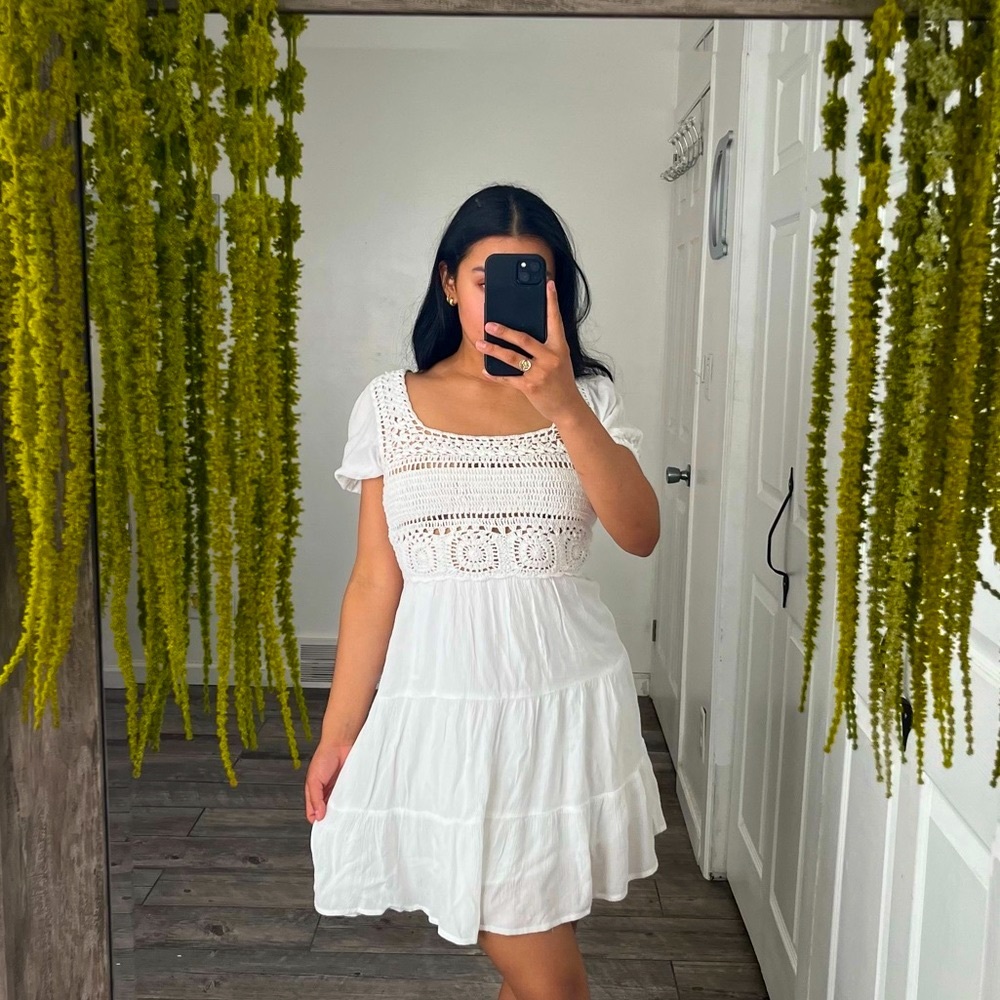 Jessica Simpson Crochet Top Dress